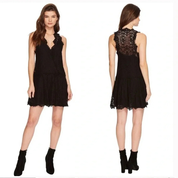 Free People Dresses & Skirts - Free People Heart in Two Lace Minidress NWT Black Size XS